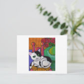 Stelle die Katze fest Postkarte (Stehend Vorderseite)