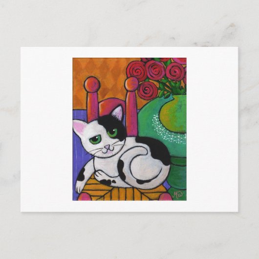 Stelle die Katze fest Postkarte (Vorderseite)
