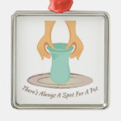 Stelle für einen Topf Silbernes Ornament (Vorne)