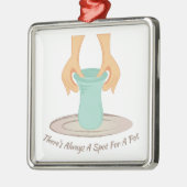 Stelle für einen Topf Silbernes Ornament (Links)