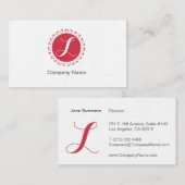 Stelle gestempeltes Weiß Visitenkarte (Vorne/Hinten)