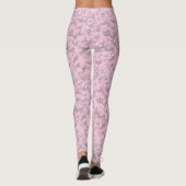 Stellen der weißen rosa Perlen auf rosa Samt Leggings (Rückseite)