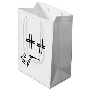 # stellen Hashtag Sozialmedienblogger-Spaß Mittlere Geschenktüte