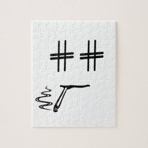 # stellen Hashtag Sozialmedienblogger-Spaß Puzzle