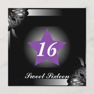 Stellen-heller Stern 16. Geburtstag - fertigen Sie Einladung