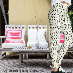 Stellen in ovalem Häkchen Leggings
