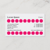 Stellen - Neonrot, Schwarzweiss Visitenkarte (Rückseite)