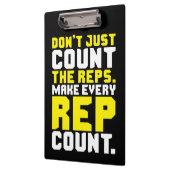 Stellen Sie alle Rep Count - Workout Motivierend Klemmbrett (Links)