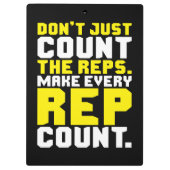 Stellen Sie alle Rep Count - Workout Motivierend Klemmbrett (Rückseite)