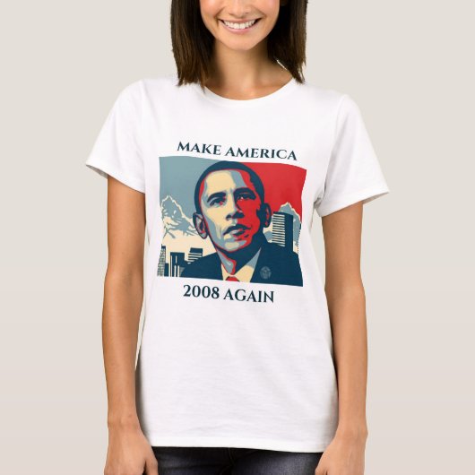 Stellen Sie Amerika 2008 wieder Obama-T - Shirt (Vorderseite)