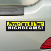 Stellen Sie bitte Ihr Highbeams ab! Autoaufkleber (Auf Auto)