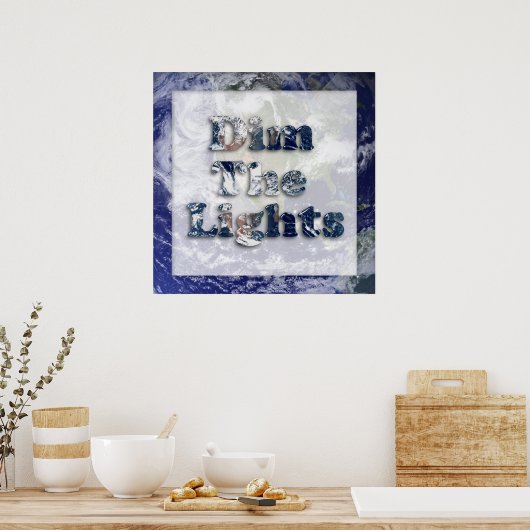 Stellen Sie das Bild des Lichts ein. Poster (Küche)