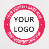 Stellen Sie das Firmenlogo und das Text-Firmenlogo Etiketten (Design 1)