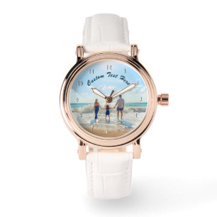 Stellen Sie das Geschenk für Ihr Foto mit Text ein Armbanduhr