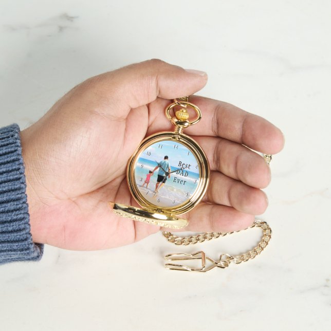 Stellen Sie das Geschenk Ihres Vaters Foto mit Tex Armbanduhr (Hand)