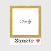 Stellen Sie den Bildnamensplatz für den Gold-Glitz Aufkleber (Blatt)