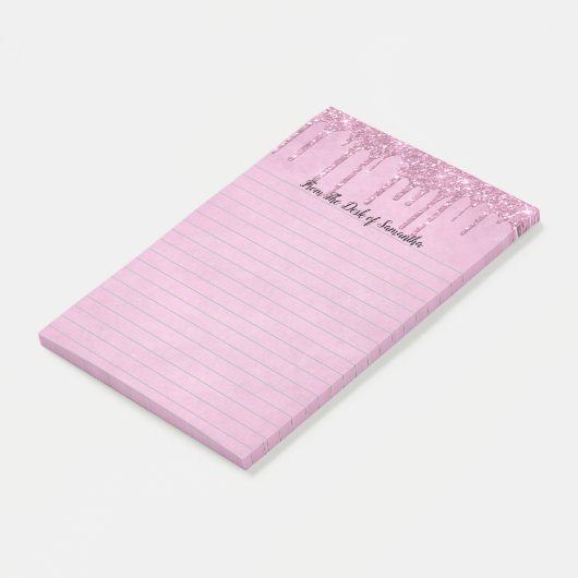 Stellen Sie den Glitzer mit der rosa Verkleidung e Post-it Klebezettel (angewinkelt)