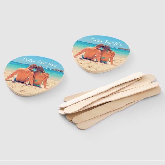 Stellen Sie den Handfächer Ihres Fotos mit Text ei (Non-assembled)