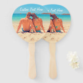 Stellen Sie den Handfächer Ihres Fotos mit Text ei (Vorne und Hinten)