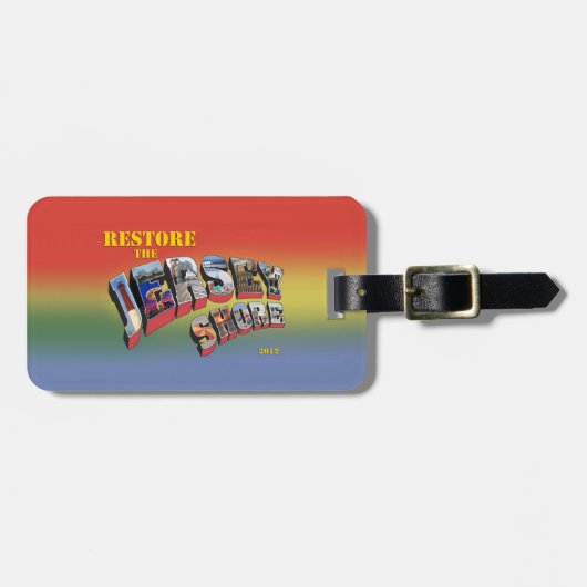 Stellen Sie den Jersey-Ufer-Gepäckanhänger wieder Gepäckanhänger (Vorderseite horizontal)