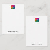 Stellen Sie den Namen für das Upload-Logo hier ein Mitteilungskarte (Vorne/Hinten)