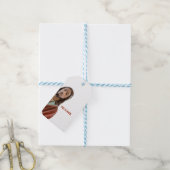 Stellen Sie den strahlenden Jesus auf weißem Hinte Geschenkanhänger (Mit Garn)