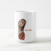 Stellen Sie den strahlenden Jesus auf weißem Hinte Kaffeetasse (Mittel)
