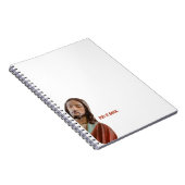 Stellen Sie den strahlenden Jesus auf weißem Hinte Notizblock (Rechte Seite)