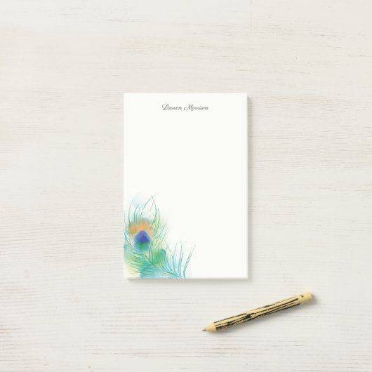 Stellen Sie die Eigenschaft Wasserfarbenparkfeder Post-it Klebezettel (Auf Schreibtisch)