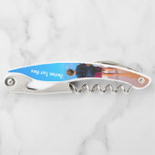 Stellen Sie die Korkenzieher Ihres Fotos mit Text (Vorderseite)