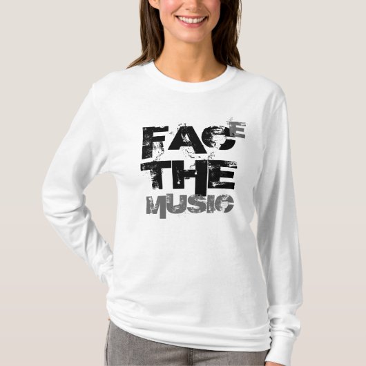 Stellen Sie die Musik gegenüber (Damen-T-Shirt) T-Shirt (Vorderseite)