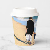 Stellen Sie die Papieraufkleber und den Text Ihrer Pappbecher (Vorderseite)