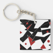 Stellen Sie die rote Bälle auf der Acrylglasriegel Schlüsselanhänger (Vorderseite)