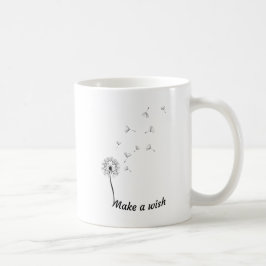 Stellen Sie eine Wunsch-Löwenzahn-trinkende Tasse