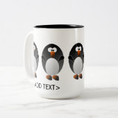 Stellen Sie einen Linux-Pinguin her Zweifarbige Tasse (Vorderseite Links)