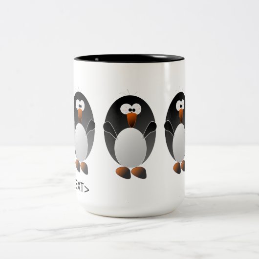 Stellen Sie einen Linux-Pinguin her Zweifarbige Tasse (Mittel)