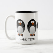 Stellen Sie einen Linux-Pinguin her Zweifarbige Tasse (Links)