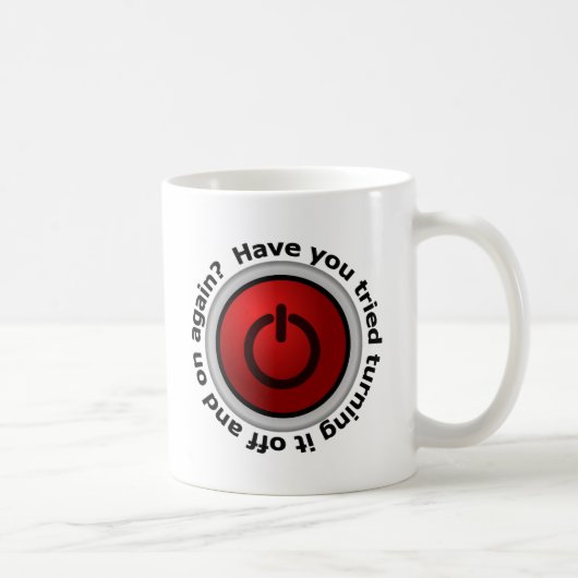 Stellen Sie es an u. - Knopf-Logo ab Kaffeetasse (Rechts)