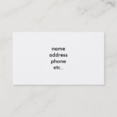 stellen Sie es gegenüber Visitenkarte (Rückseite)