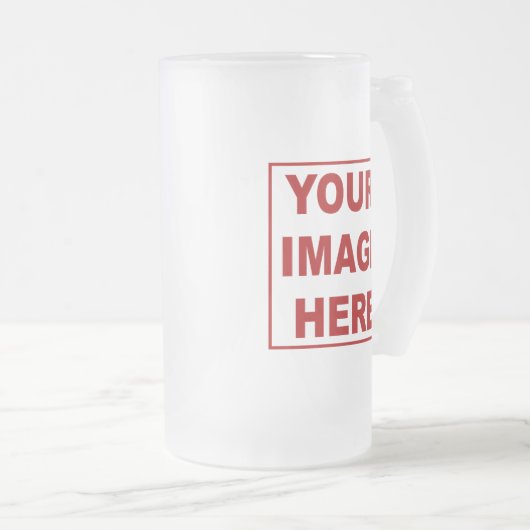 Stellen Sie es sich mattierte GlasTasse her Mattglas Bierglas (VorderseiteRechts)