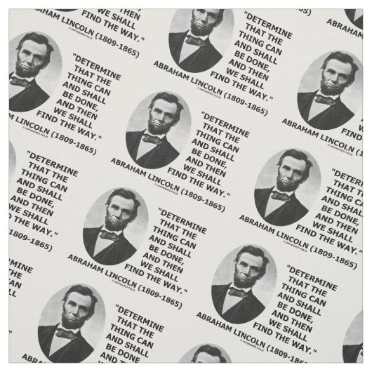 Stellen Sie fest, was getan werden kann Lincoln-An Stoff (Muster)
