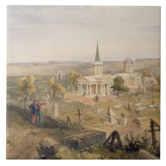Stellen Sie Friedhof und Kirche, Platte 'vom Se Fliese (Vorderseite)