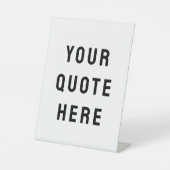 Stellen Sie Ihr Angebot hier Personalisierte Textt Sockelschild (Vorderseite)