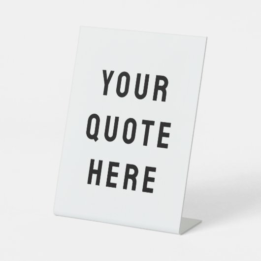 Stellen Sie Ihr Angebot hier Personalisierte Textt Sockelschild (Vorderseite)