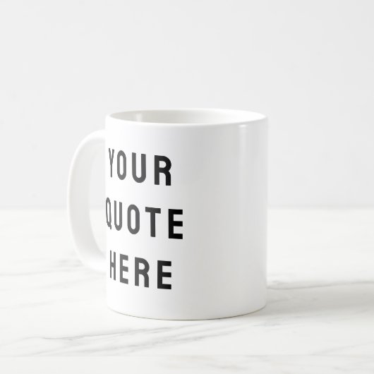 Stellen Sie Ihr Angebot hier Personalisierten Text Kaffeetasse (Vorderseite Links)