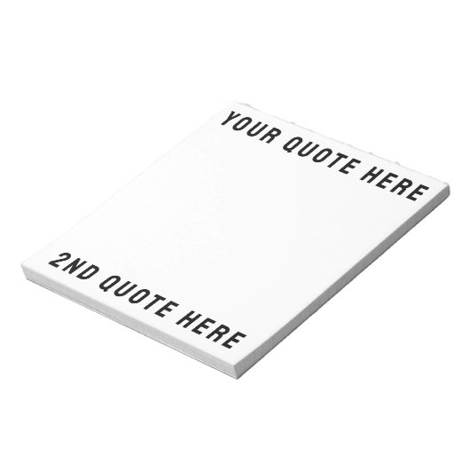 Stellen Sie Ihr Angebot hier Personalisierten Text Notizblock (Rotiert)