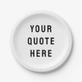 Stellen Sie Ihr Angebot hier Personalisierten Text Pappteller (Vorderseite)