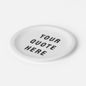 Stellen Sie Ihr Angebot hier Personalisierten Text Pappteller (Schrägansicht)