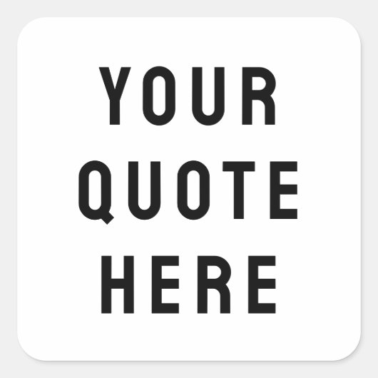 Stellen Sie Ihr Angebot hier Personalisierten Text Quadratischer Aufkleber (Vorderseite)