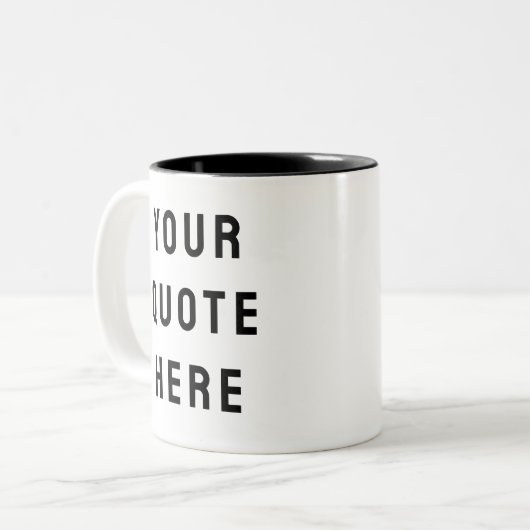 Stellen Sie Ihr Angebot hier Personalisierten Text Zweifarbige Tasse (Vorderseite Links)